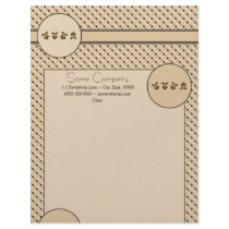 Cartwheel Bears Dots Letterhead letterhead