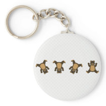 Cartwheel Bears Gray Plaid Keychain keychains