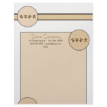Cartwheel Bears Gray Plaid Letterhead