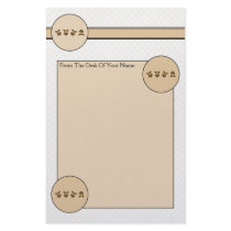 Cartwheel Bears Gray Plaid Stationery stationery