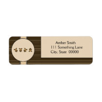Cartwheel Bears Horizontal Stripes Address Label labels