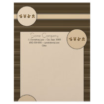 Cartwheel Bears Horizontal Stripes Letterhead letterhead