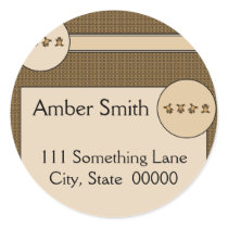 Cartwheel Bears Pattern Address Label stickers