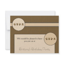 Cartwheel Bears Pattern Invitation invitations