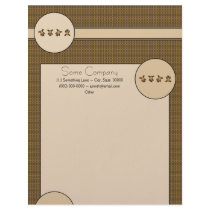 Cartwheel Bears Pattern Letterhead letterhead