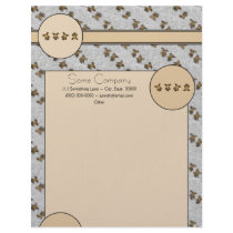 Cartwheel Bears Spotted Fur Letterhead letterhead