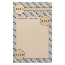 Cartwheel Bears Spotted Fur Stationery stationery