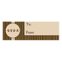 Cartwheel Bears Vertical Stripes Gift Tags business cards