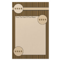 Cartwheel Bears Vertical Stripes Stationery stationery