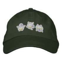 Cartwheeling Hedgehog embroidered hats