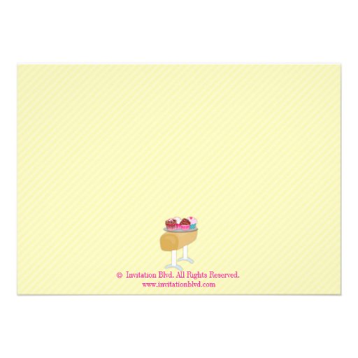 Cartwheels and Cupcakes Gymnastics Birthday Party Invitations