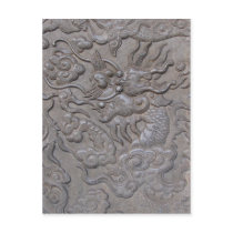 Carved dragon medallion postcards