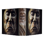 Carved Faces in Wood Vinyl Binder