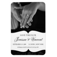 Carved Onyx Save the Date Magnet 4