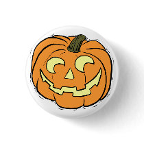 Carved Pumpkin Face buttons by HalloweenGiftFun Carved Pumpkin Face buttons