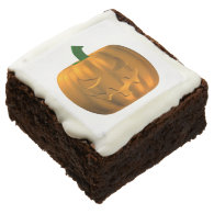 Carved Pumpkin Head Square Brownie