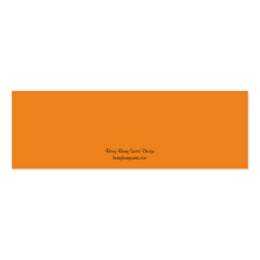 Carved Pumpkins Halloween Gift Tag Business Card Templates (back side)