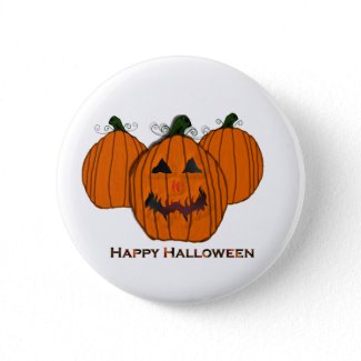 Carved Pumpkin's Halloween Pin button