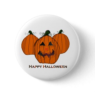 Carved Pumpkin's Halloween Pin button