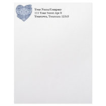 Carved Stone Layered Hearts Letterhead Design