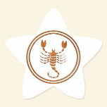 Carved Wood Scorpio Zodiac Symbol stickers