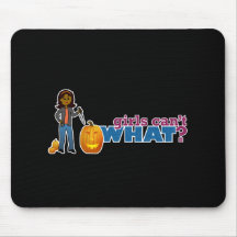 Carving Pumpkin Girl Mouse Pad