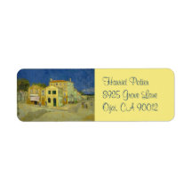Casa amarilla de Van Gogh (F464) Etiqueta De Remite