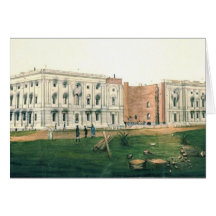 Casa Blanca después del ataque 1814 de Británicos Tarjetón