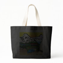 Cascade Majesty lg blk tote Canvas Bag