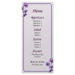 Cascade of Purple Orchids Menu... rack cards