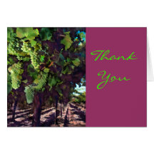 Cascading Grapes Thanks Card