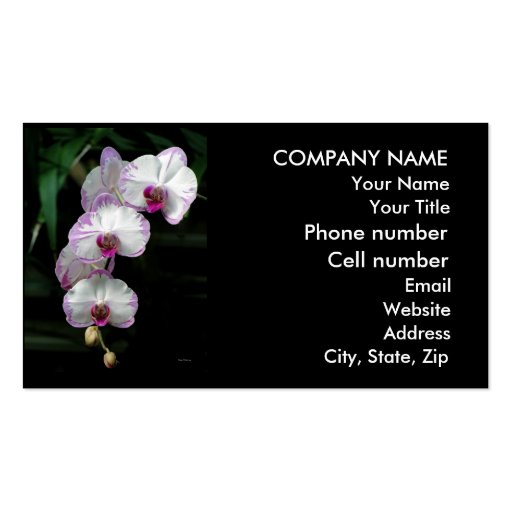 Cascading Orchid Beauties Business Card Templates