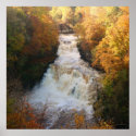 Cascading Waterfall in Autumn Corra Linn print