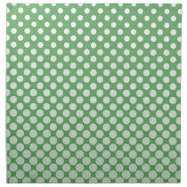 Cascading White circles on lime green Cloth Napkin