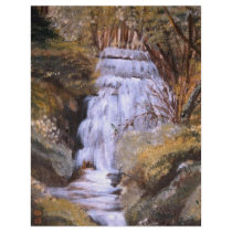 Cascata da Ribª da Ajuda - óleo (vendido) flyers by isabelalfarrobinha Cascata da Ribª da Ajuda - óleo (vendido) flyers