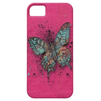 Case-Mate - Pink with Butterfly iPhone 5/5S Case