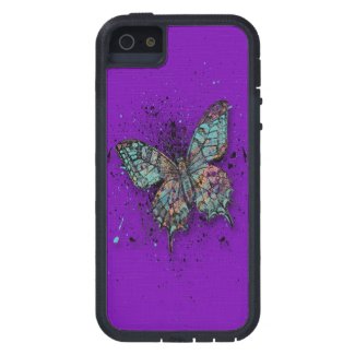Case-Mate - Purple with Butterfly iPhone 5 Cases