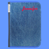 Caseable Kindle Folio Blue Jean Fabric Look caseable cases