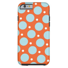 caseBlue and Orange Polka Dots Pattern Giftscase iPhone 6 Case
