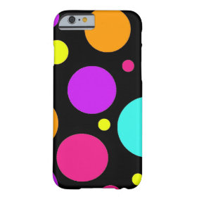 caseFun Polka Dots Black Orange Purple Teal Pinkca iPhone 6 Case