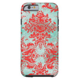 caseGC Vintage Turquoise Red Damask Case Matecase iPhone 6 Case