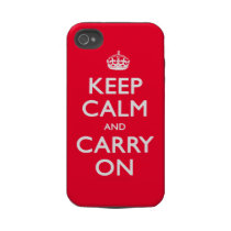CaseMate Tough™ iPhone 4 Keep Calm and Carry On Iphone 4 Tough Covers