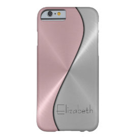 caseSilver and Pink Stainless Steel Metalcase iPhone 6 Case