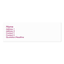 "Casette" Profile Card Business Cards