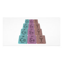 Casey as Carbon Selenium Yttrium Personalized Photo Card