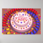 Casey's Birthday Cake Poster