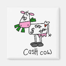Cash Cow Tshirts and Gifts Refrigerator Magnets