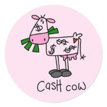 Cash Cow Tshirts and Gifts Sticker