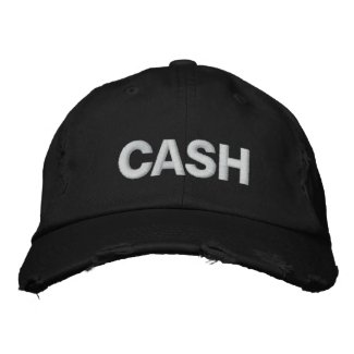 CASH EMBROIDERED BASEBALL CAP