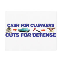 Cash for Clunkers, Cuts for Defense postcards